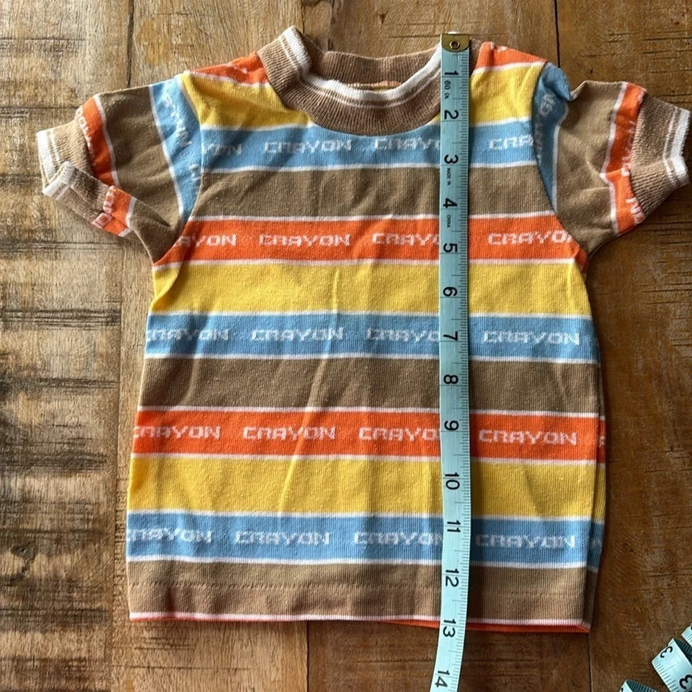 Vintage Carter's Overalls with Crayon Design 24m